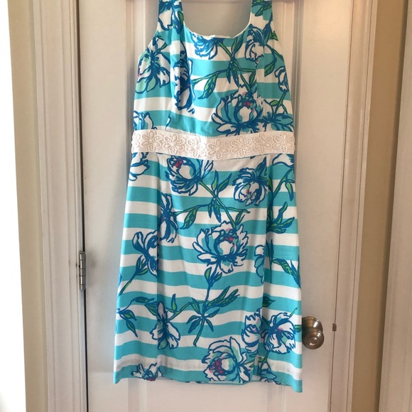 Lilly Pulitzer Serena Dress in Shorely Blue print - Picture 3 of 7